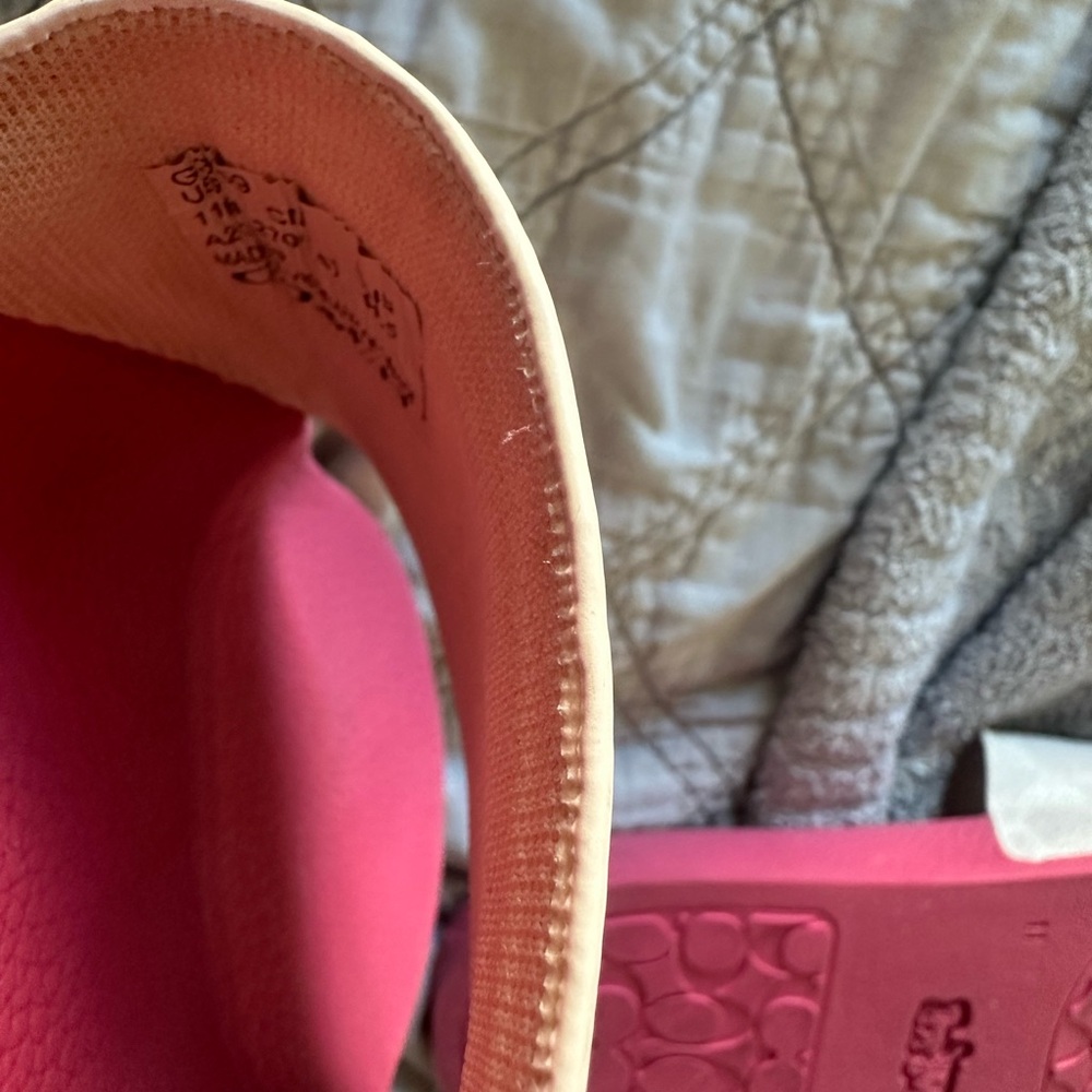 Coach Women's Pink and Cream Sandals - Picture 3 of 5